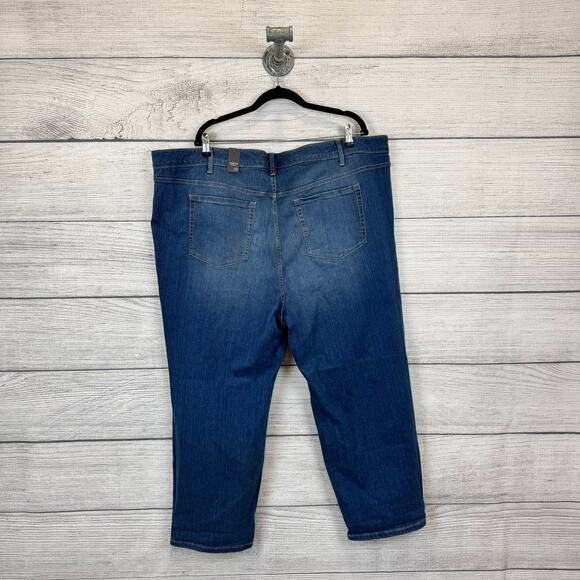 Torrid Plus Size Mid-Rise Stretch Rigid Boyfriend Distressed Jeans Size 26 Short - Picture 6 of 7